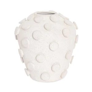 Margo Ceramic Vase, White - 29x31 cm