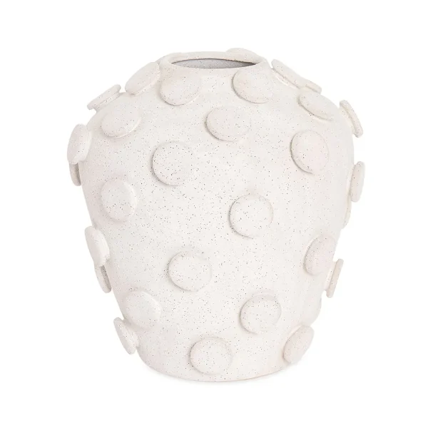 Margo Ceramic Vase, White - 29x31 cm