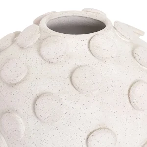 Margo Ceramic Vase, White - 29x31 cm