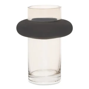 Lunna Glass Vase Black Brown Hue