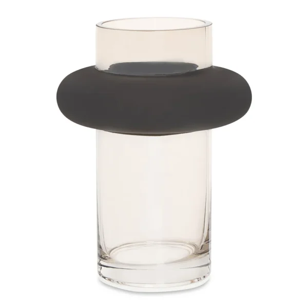 Lunna Glass Vase Black Brown Hue