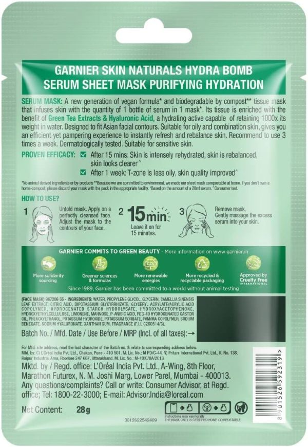 Garnier Skin Naturals Face Serum Sheet Mask
