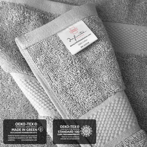 Infinitee Xclusives Grey Jumbo Bath Sheets - Pack of 2