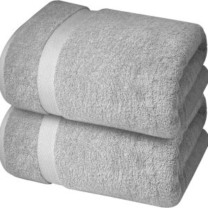 Infinitee Xclusives Grey Jumbo Bath Sheets - Pack of 2