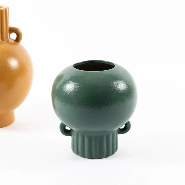 Hawkin Vase, Green - 16x17.5 cm