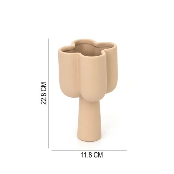 Quinn ceramic flower shape vase 11.8*11.8*22.8 cm