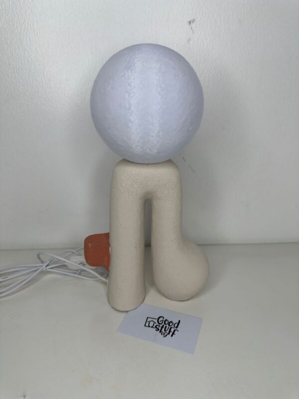 Rabaque polyresin terracotta beige USB table lamp 15.5x7x30cm