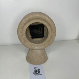 Rabaque travertine table clock 15×9.5×21.5cm