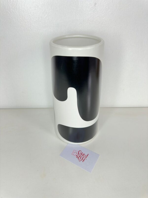 Ink Ceramic Vase Black and White