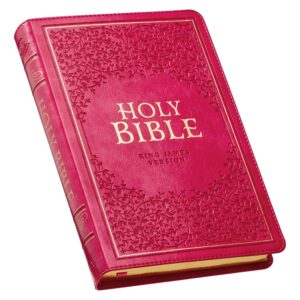 KJV Holy Bible Pink, Standard Size Faux Leather Red Letter Edition Thumb Index & Ribbon Marker, King James Version, Pink (KJV Deluxe Gift Editions)