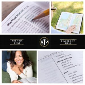 KJV Holy Bible Pink, Standard Size Faux Leather Red Letter Edition Thumb Index & Ribbon Marker, King James Version, Pink (KJV Deluxe Gift Editions)